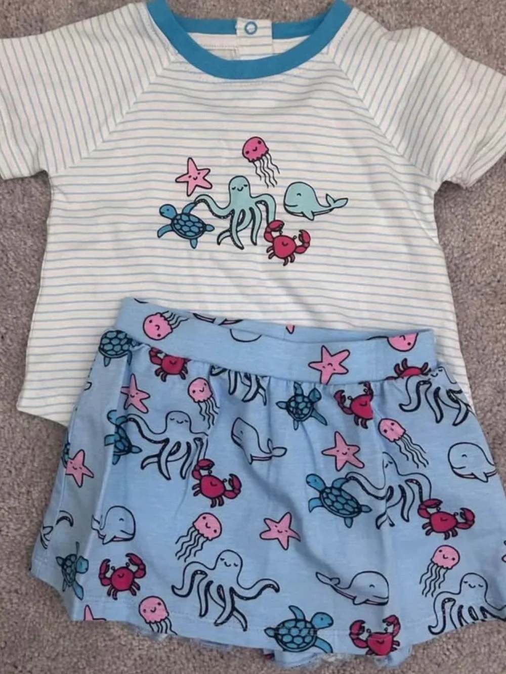 Ocean Theme Matching Sets in Blue & Pink